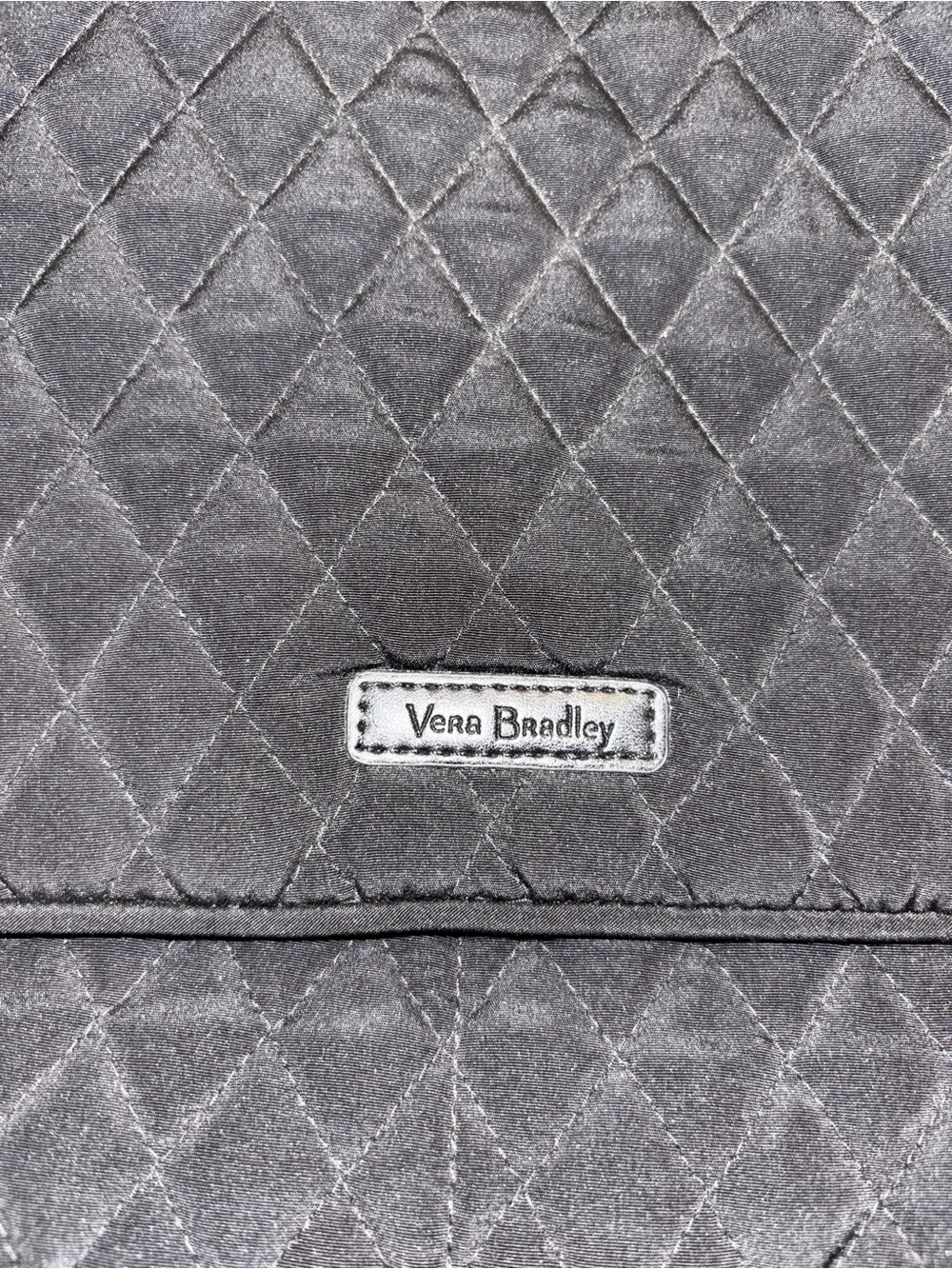 Vera Bradley Quilted Black Crossbody Jacket-Style Vest